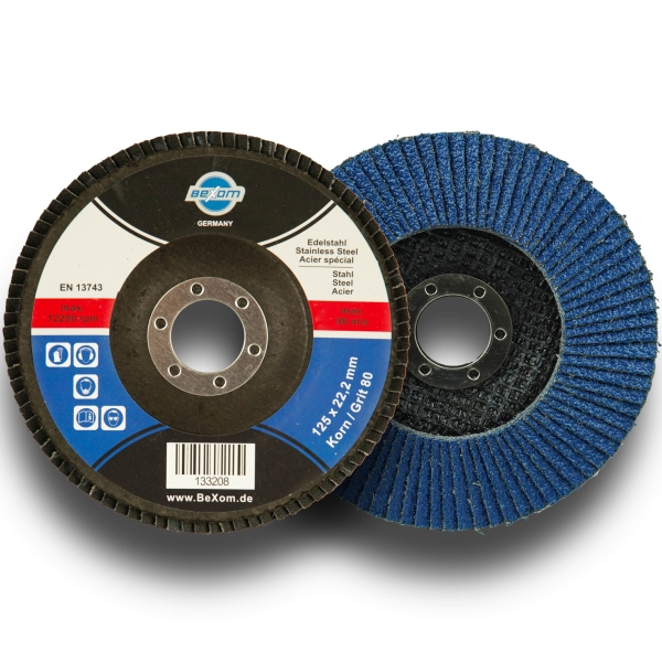 BeXom Flap Disc 125×22.2 mm Grit 80 for Stainless Steel & Steel